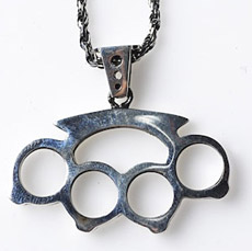 Brass Knuckles Necklace