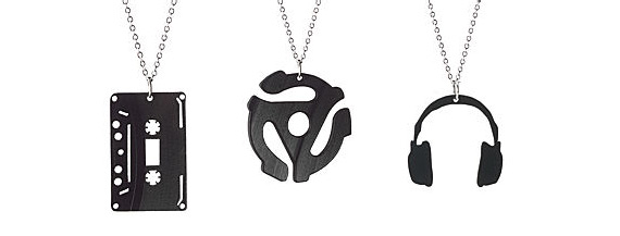 Recycled Record Necklaces