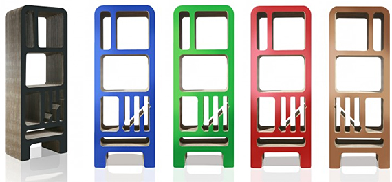 d. Selection Cardboard Bookshelves