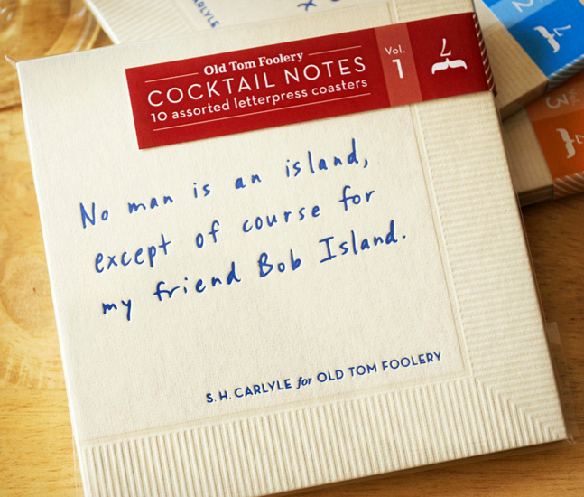 Old Tom Foolery Cocktail Notes