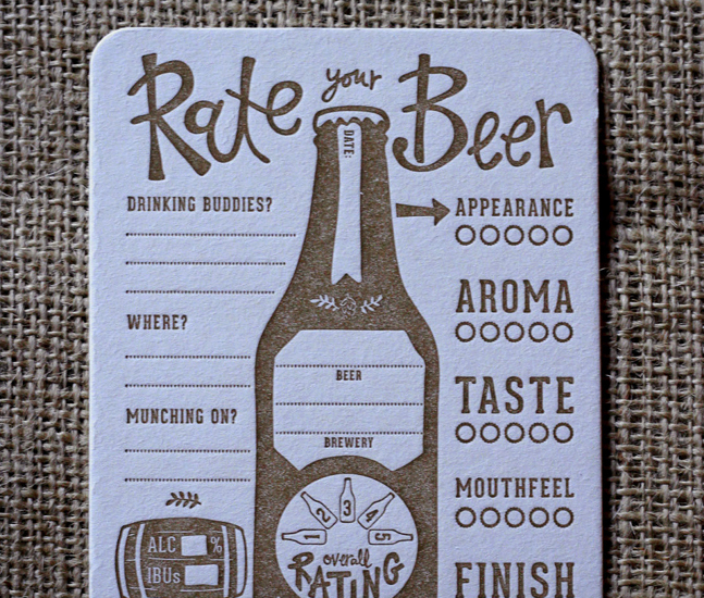 Rate Your Beer Coasters