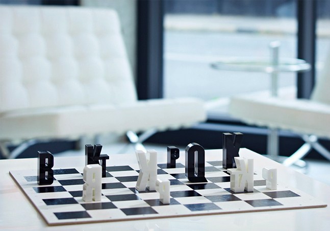 Typographic Chess Set