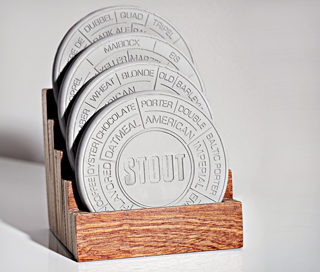 Concrete Beer Coaster Set