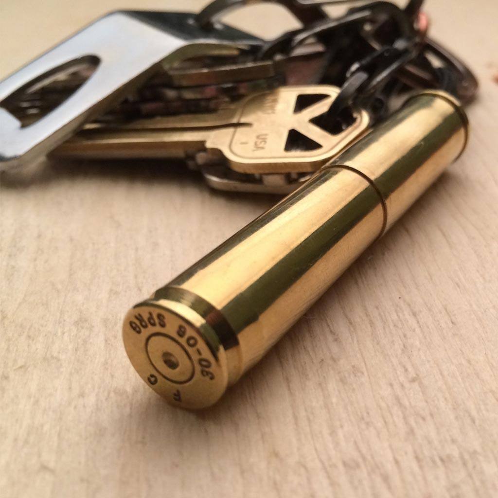 Recycled Bullet Casing Key Fobs and Pins
