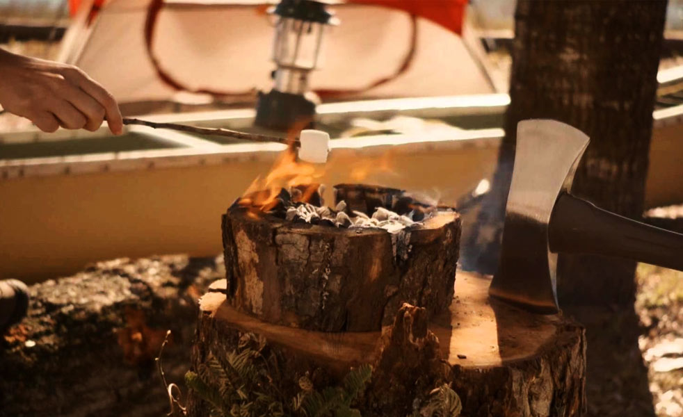 Burnie Is An All Wood Self-Burning Grill