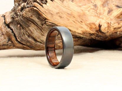 Wedgewood Rings SR-71 Blackbird Ti and USS North Carolina Teak Wooden Ring