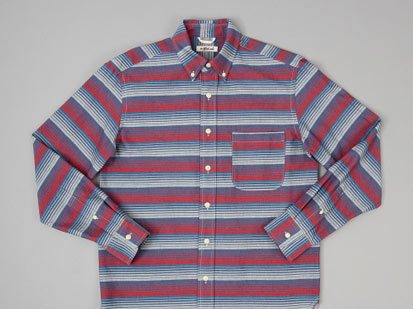 The Hill-Side SH1-295 Selvedge Stripe Chambray Shirt