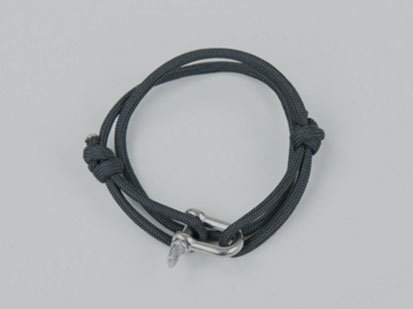 Lone Flag Jet Black Micro Screw Cuff Bracelet