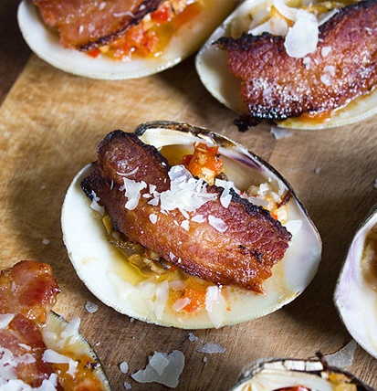 Grilled Clams Casino