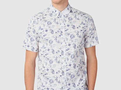 Penfield Mitla Hula Print Short Sleeve Shirt