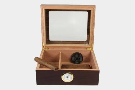 Quality Importers Capri Glasstop Desktop Humidor