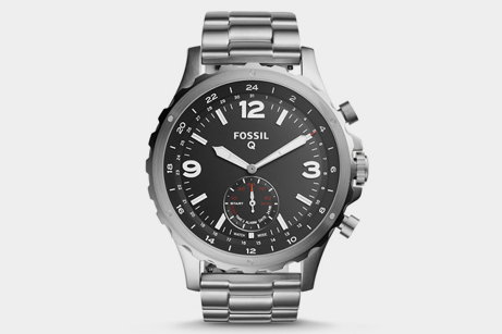 Fossil Q Nate Stainless Steel Hybrid Smartwatch
