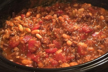 Slow Cooker Pumpkin Turkey Chili