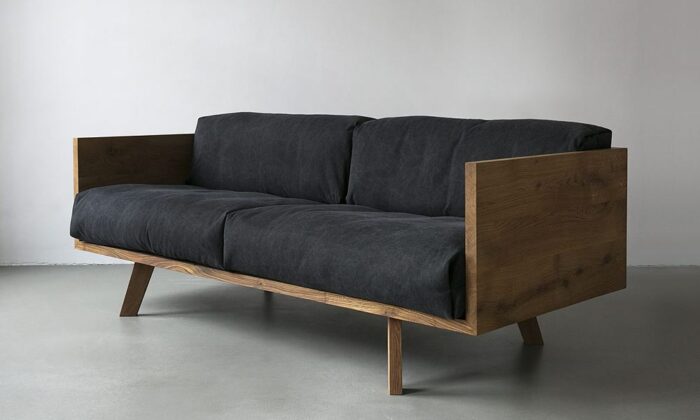 Oak Linen Sofa