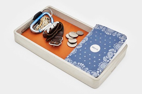 Owen & Fred Tan Leather Concrete Valet