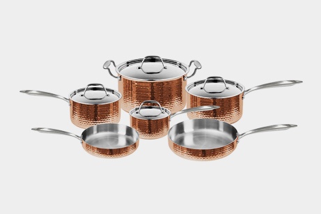 Fleischer and Wolf 10 PC Hammered Copper Set