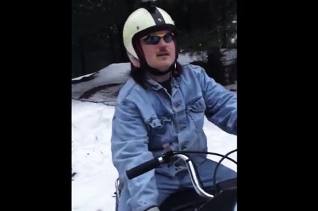 The Most Canadian Snowmobile Rider