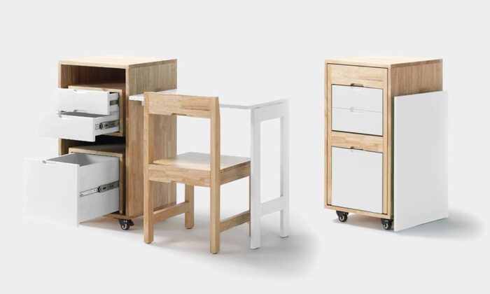 This Rolling Cabinet Hides an Entire Office