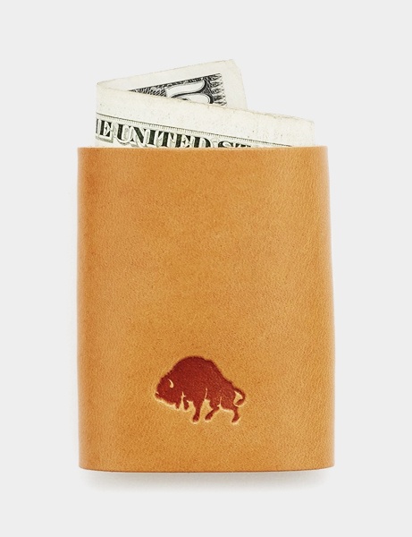 Bison Cash Fold Wallet - Golden Tan