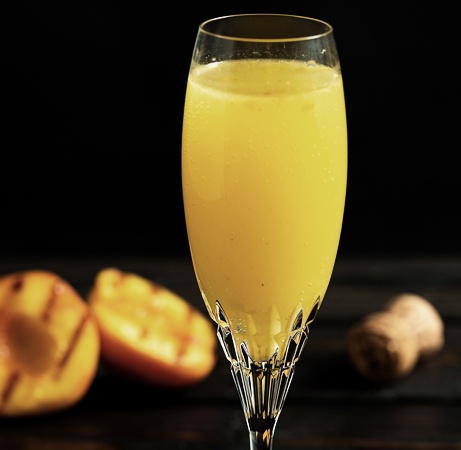 Grilled Peach Bellini