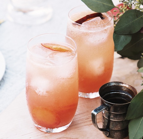 Grilled Pluot Cocktail
