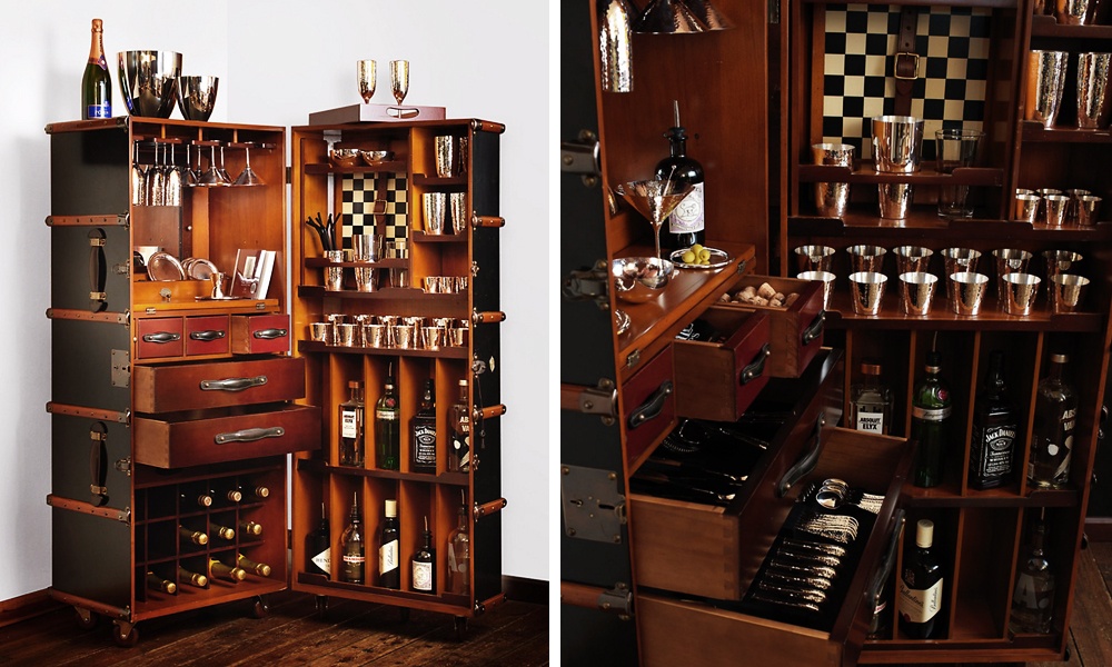 Robbe & Berking Martelé 62-Piece Bar in a Trunk