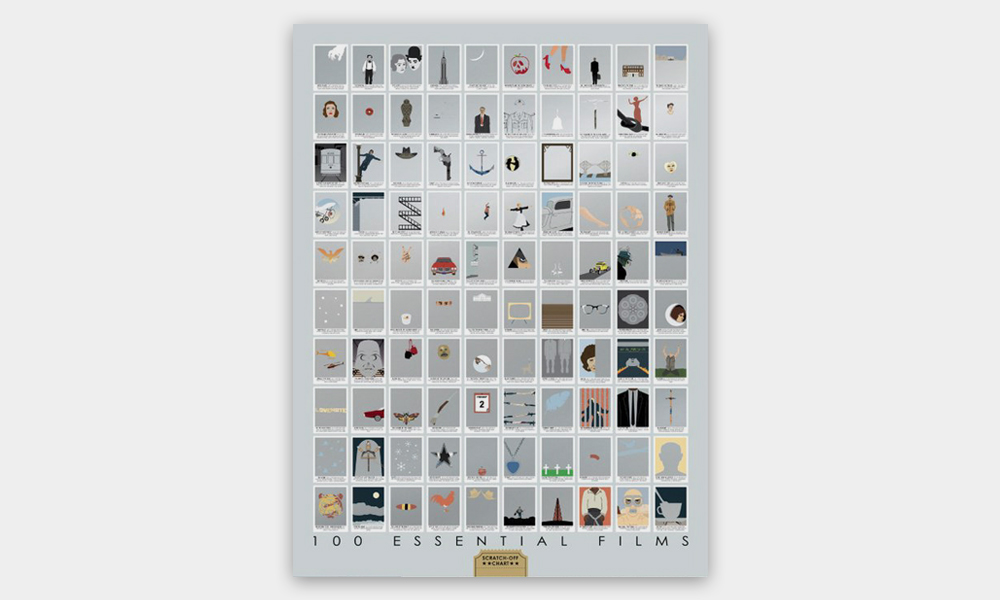 100 Essential Films Scratch-Off Chart