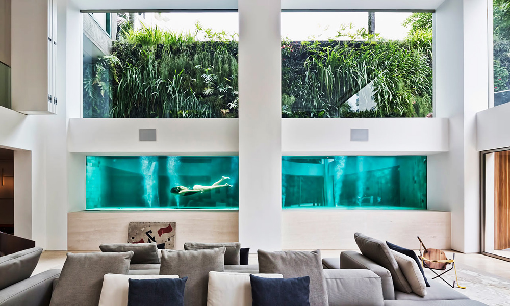 This Brazilian Duplex Has a Pool Inside