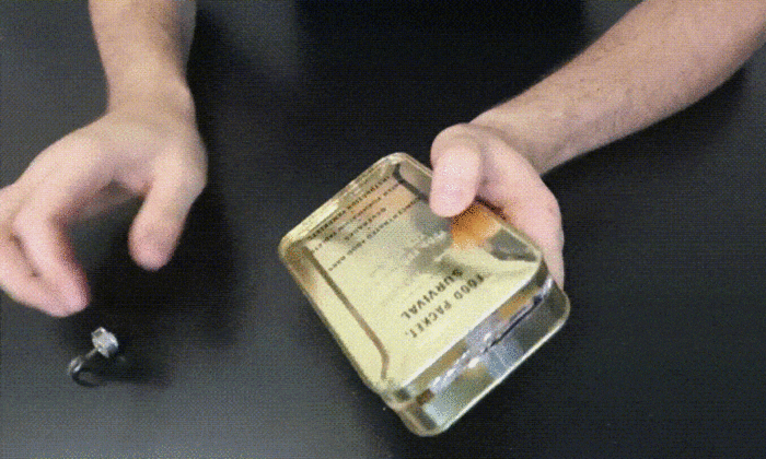 1954 SA-4 Ration Survival Food Packet MRE Opening