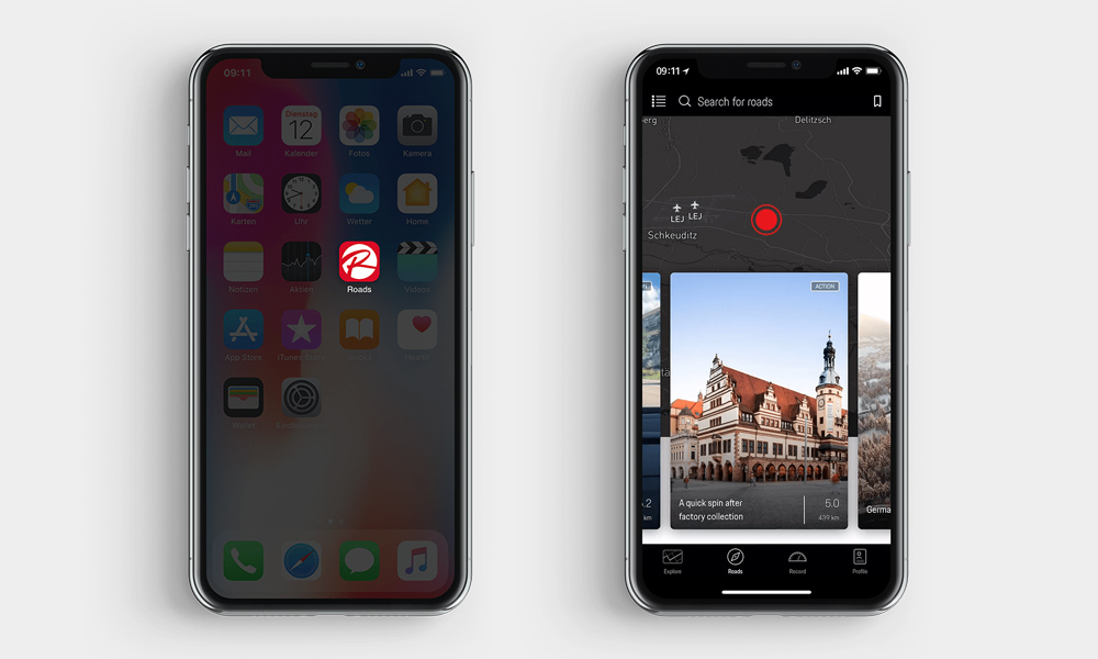 Roads by Porsche App