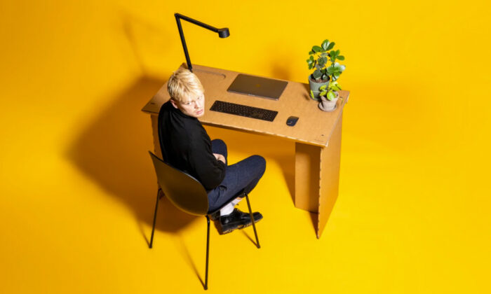 Stykka StayTheF***Home Cardboard Desk
