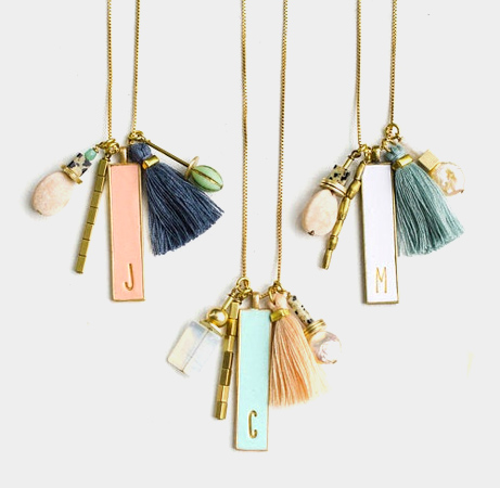 JillMakes Charm Initial Necklaces