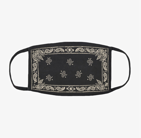 Profound Bandana Black Paisley Cotton Face Mask