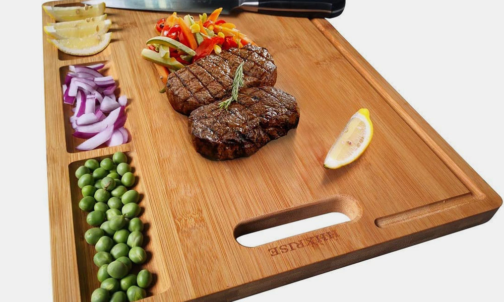 At Home: Upgrade Your Kitchen with This Compartmentalized Cutting Board and Chopping Block