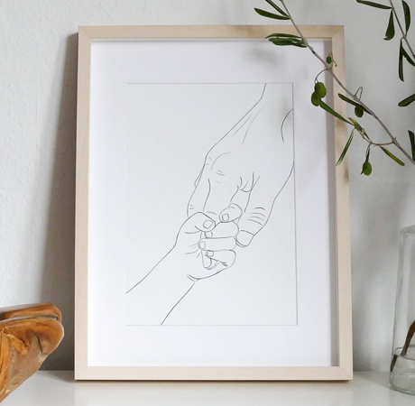 Parent & Child Hands Print