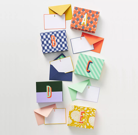 Anthropologie Pencil & Paper Co. Monogram Boxed Card Set
