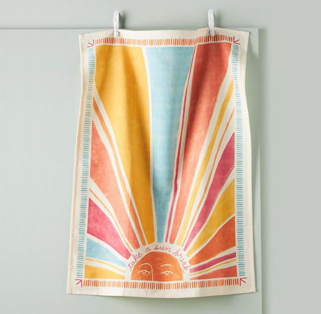 Anthropologie Take A Sun Break Dish Towel