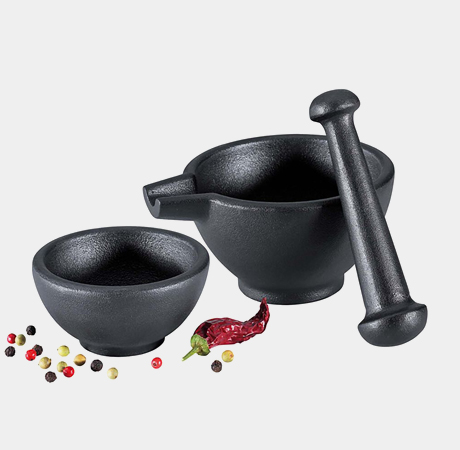 Cast Iron Mortar & Pestle Set