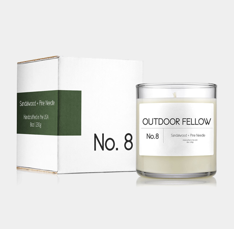 Outdoor Fellow No. 8 Sandalwood and Pine Needle Candle