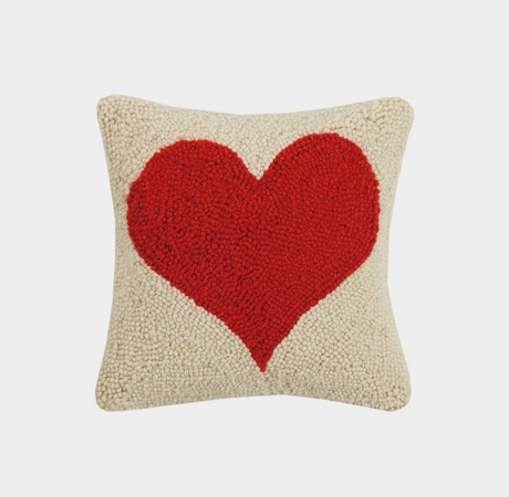 Red Heart Hook Pillow
