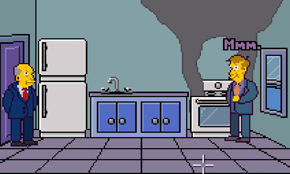 <em>Simpsons</em> Steamed Hams Point-and-Click Adventure Game