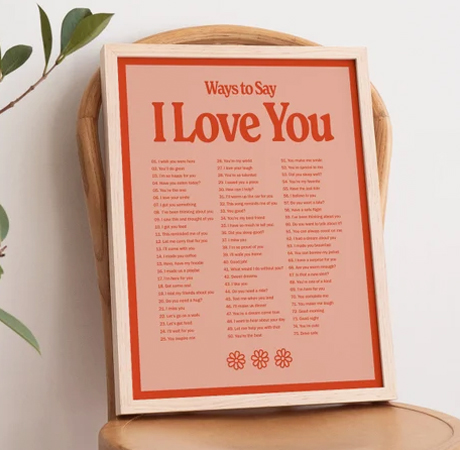 Ways to Say I Love You Art Print