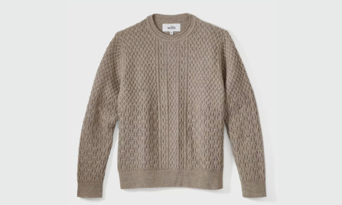 Wills Cable Knit Wool Sweater