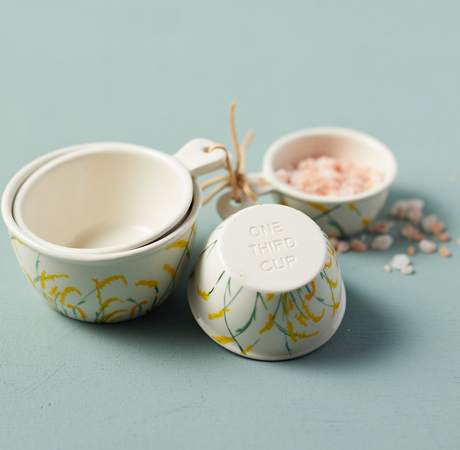 Goldenrod Ceramic Measuring Cups