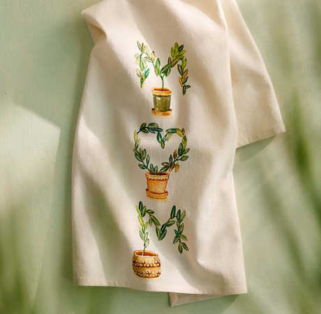 Mothers' Day Topiary Towel