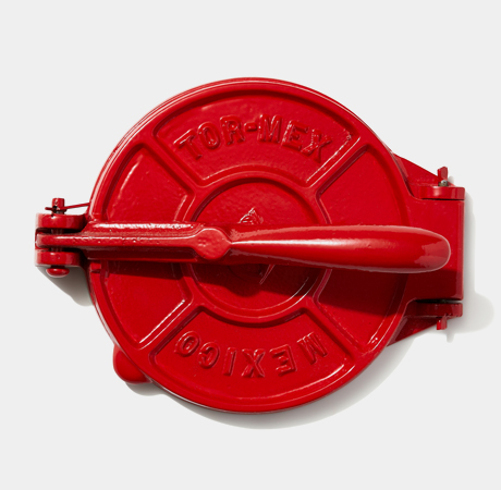 Red Cast Iron Tortilla Press