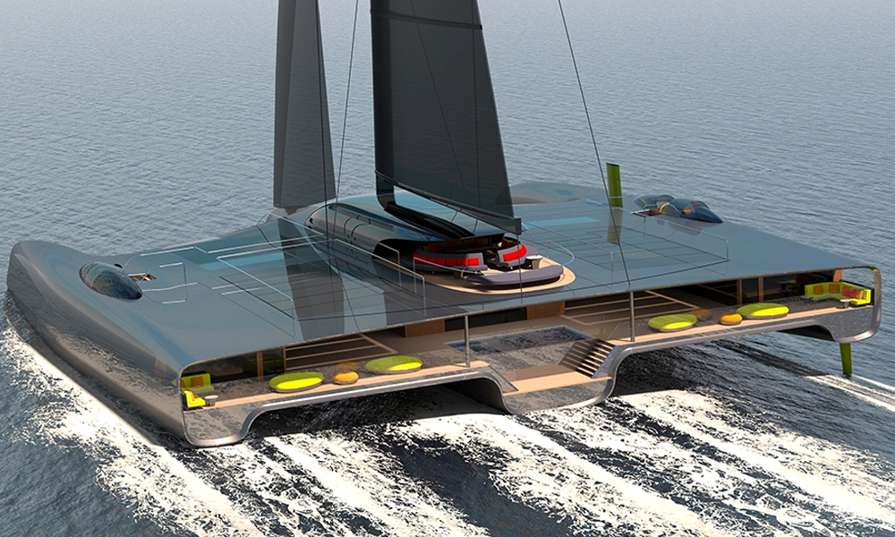 This Trimaran Concept Boat Has More Living Space Than the Average Big City Apartment