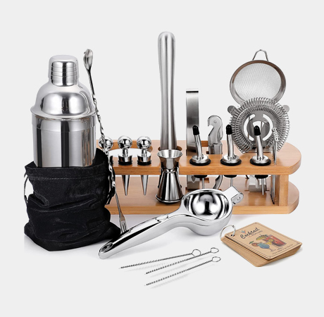 24-Piece Cocktail Shaker Bartender Kit