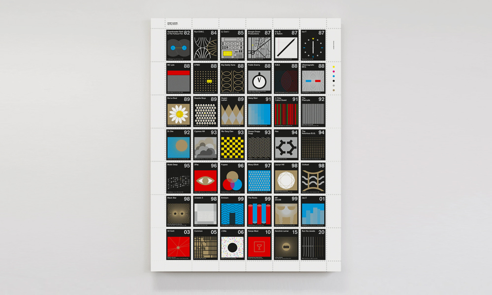Postage Stamps Inspired by Classic Hip-Hop Albums