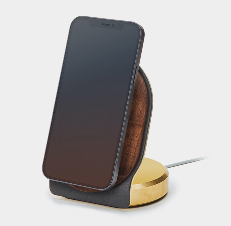 Grovemade Wood Magsafe Stand in Brass